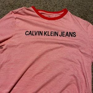 Red and white striped CK